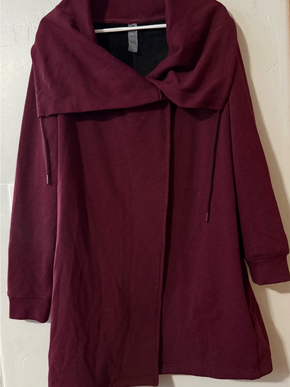 dip Women's Burgundy Funnel Collar Cardigan Sweater